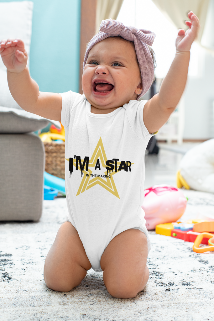 Infant Fine Jersey Bodysuit - I'm A Star In The Making