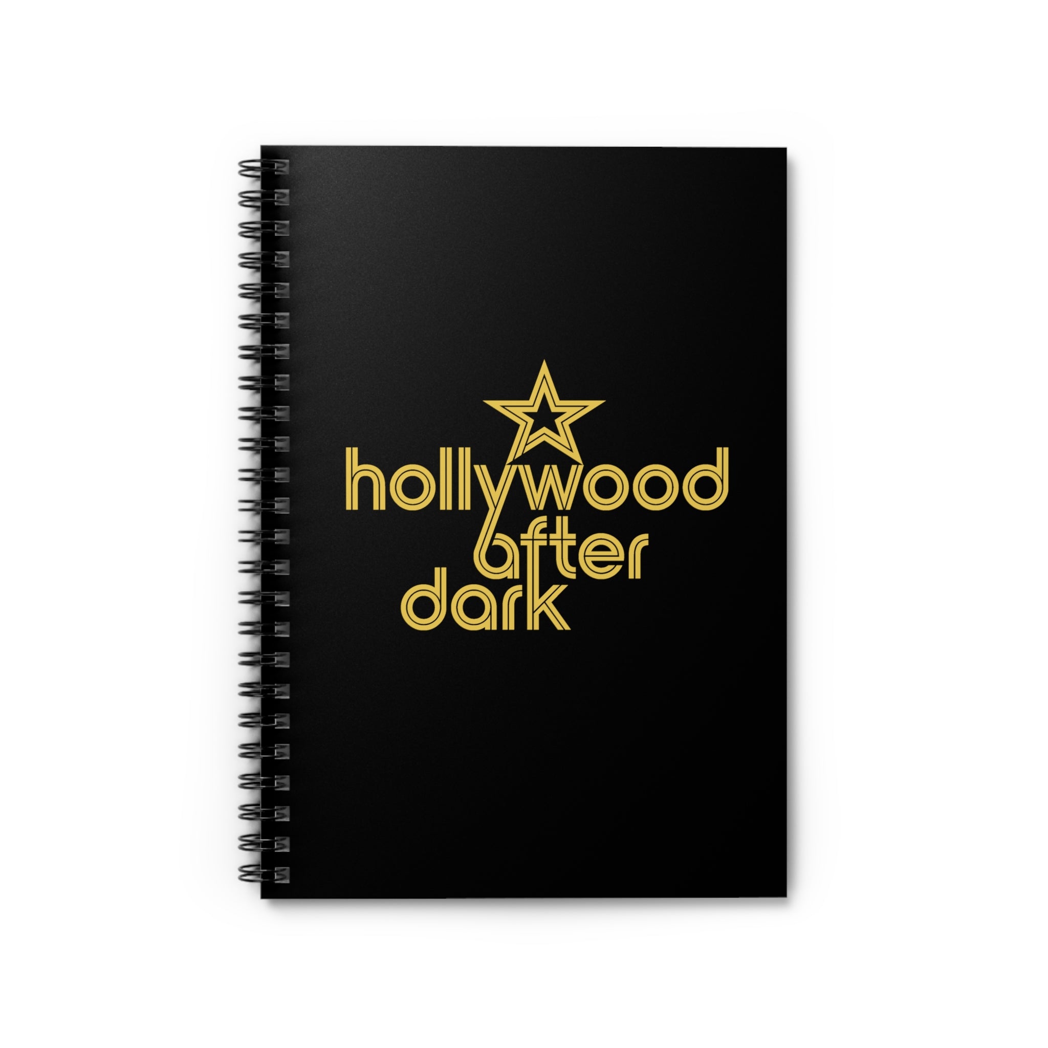 Hollywood After Dark Spiral Notebook - Perfect for Writers, Gift for Students, Movie Lovers, Night Owls, Journaling, School Supplies