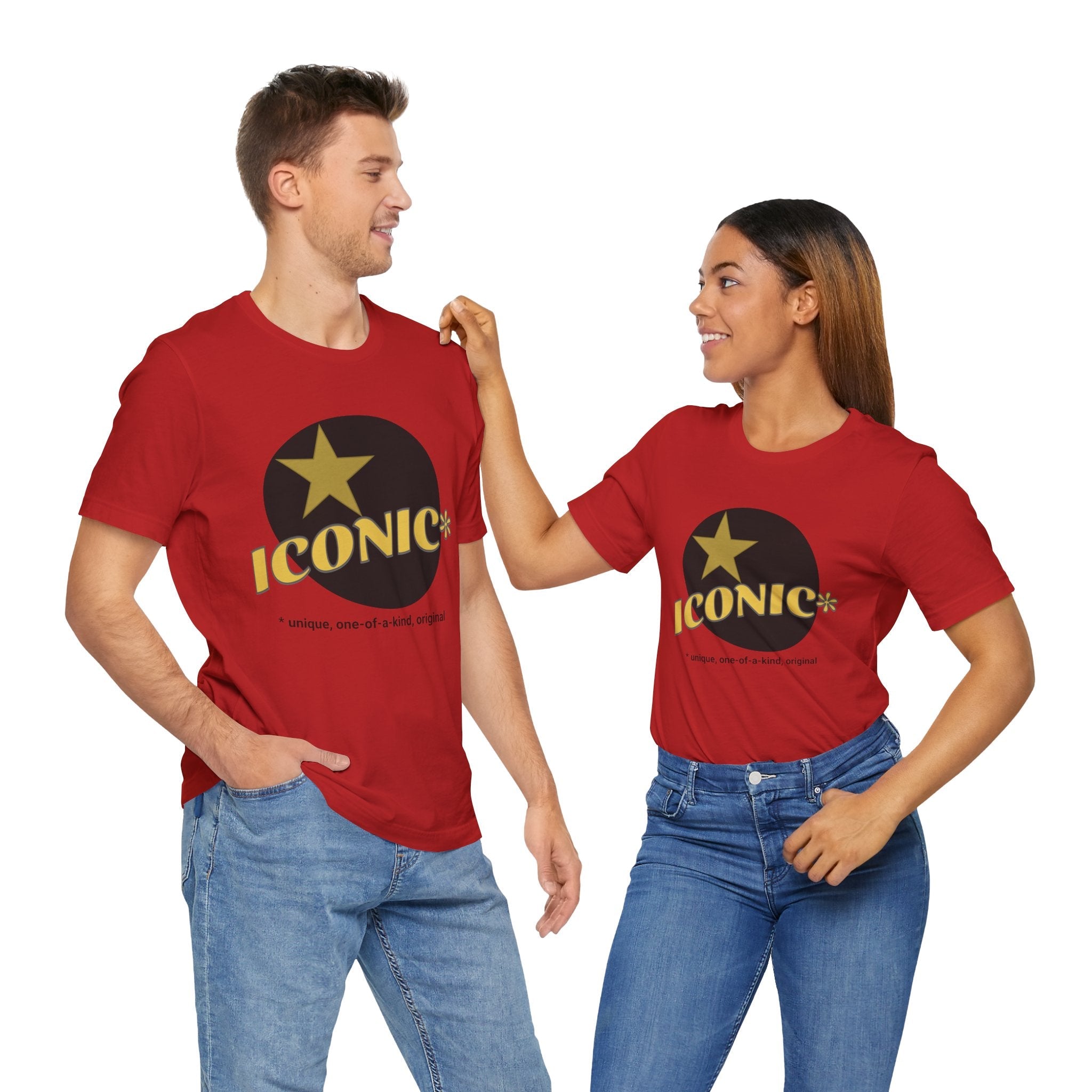 Iconic Star Unisex Jersey Tee - Casual Wear, Graphic T-Shirt, Trendy Apparel, Gift for Fans, Everyday Comfort - Hollywood After Dark/Star Box