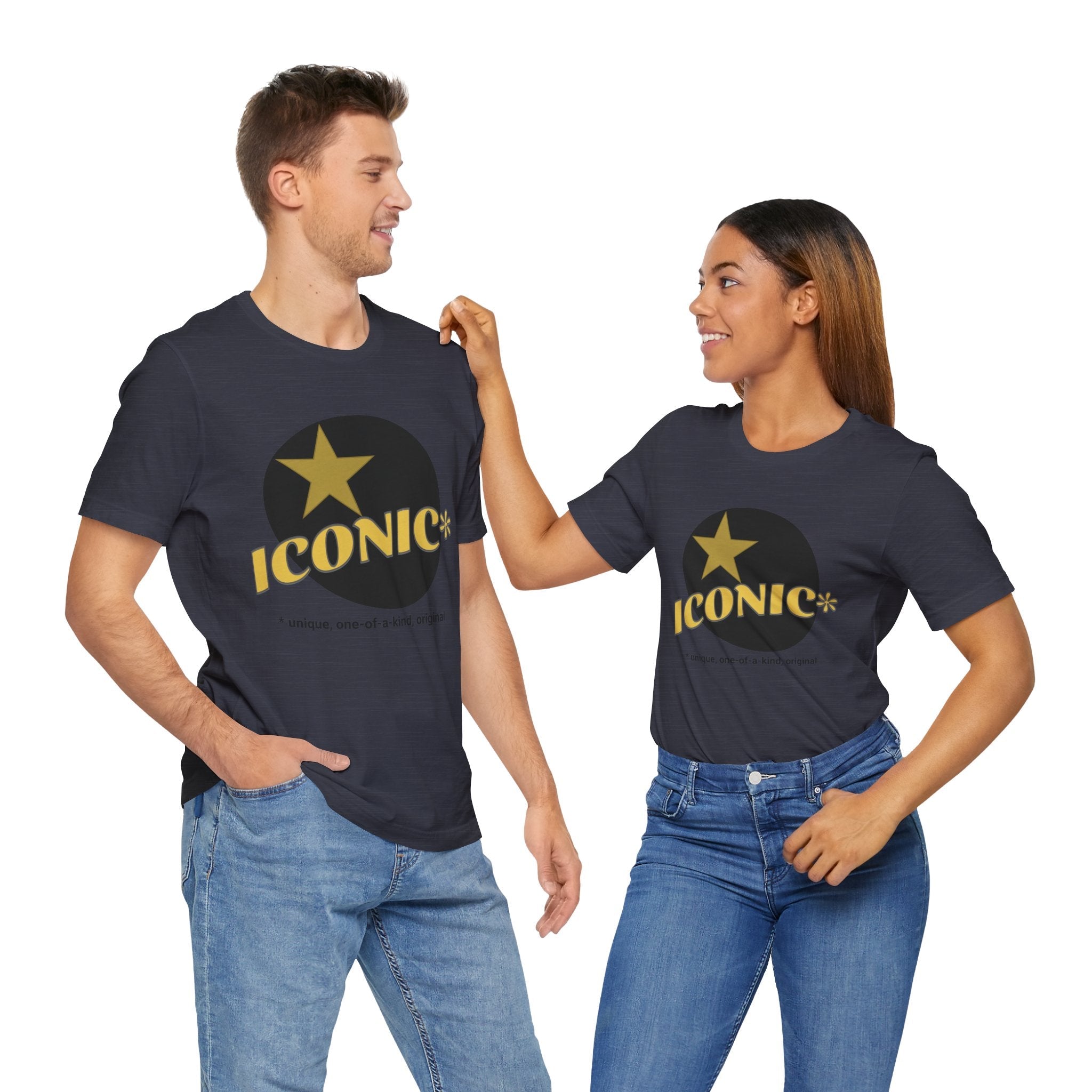 Iconic Star Unisex Jersey Tee - Casual Wear, Graphic T-Shirt, Trendy Apparel, Gift for Fans, Everyday Comfort - Hollywood After Dark/Star Box