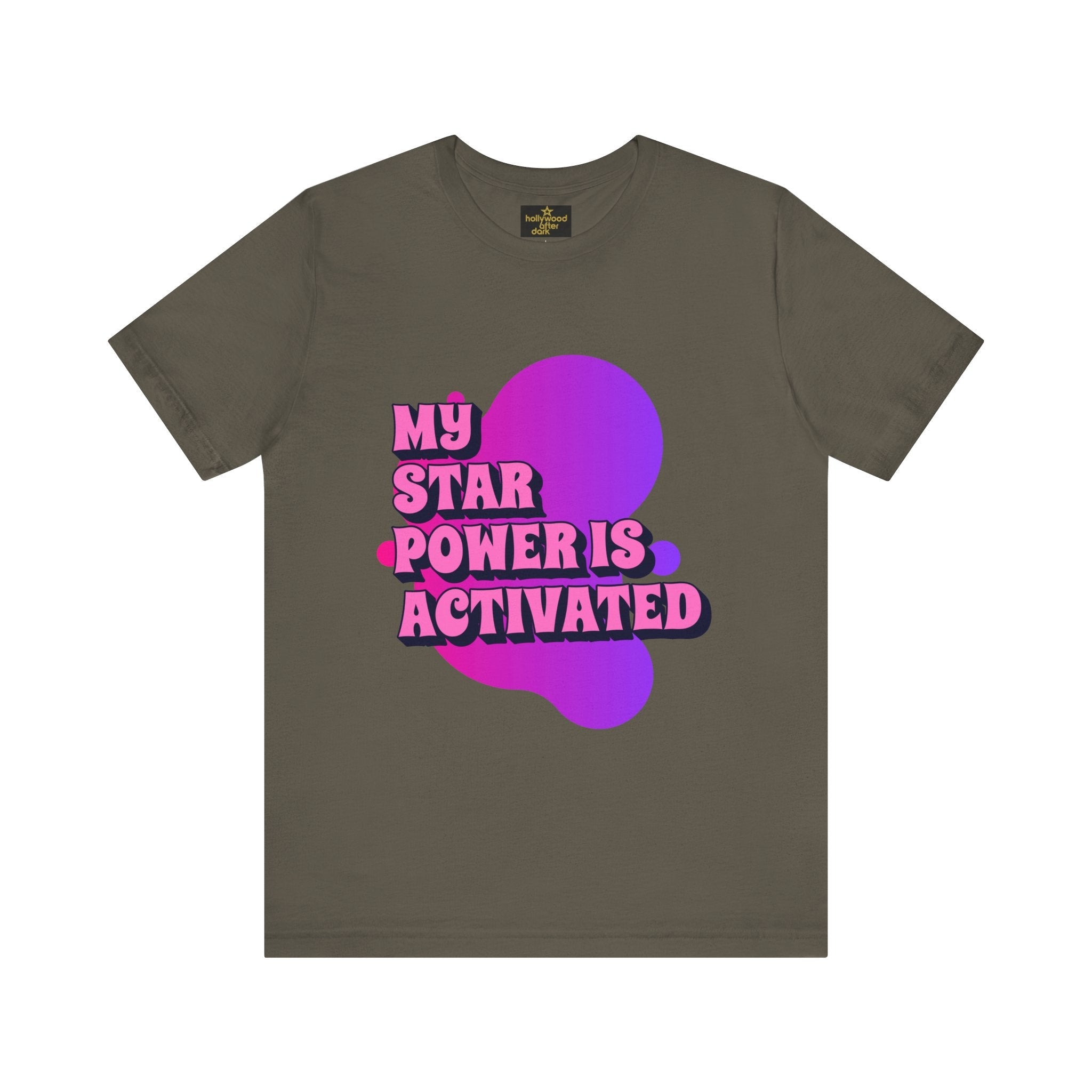 My Star Power Is Activated Tee - Unisex Short Sleeve Shirt for Empowerment and Fun - Hollywood After Dark/Star Box